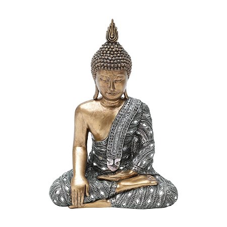 FIGURA DECORATIVA RESINA BUDA 25x17x35cm