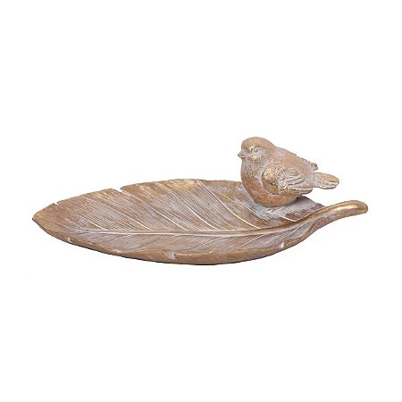 FIGURA DECORATIVA POLIRESINA PÁSSARO 23x10x6cm