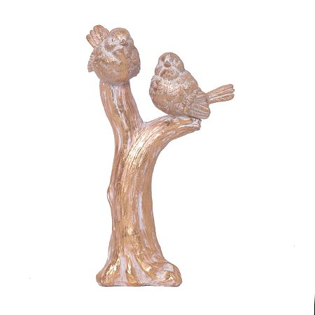 FIGURA DECORATIVA POLIRESINA PÁSSARO 15x9x25cm