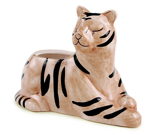 CACHEPOT TIGRE EM CERAMICA