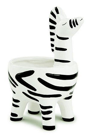 CACHEPOT ZEBRA EM CERAMICA