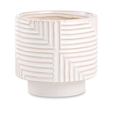 KIT CACHEPOT NUDE EM CERÂMICA - 3 PÇS