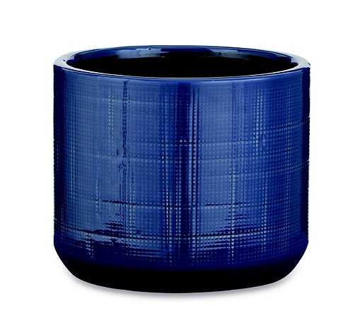 KIT CACHEPOT AZUL EM CERÂMICA - 3 PÇS