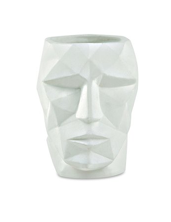 CACHEPOT BRANCO EM CIMENTO