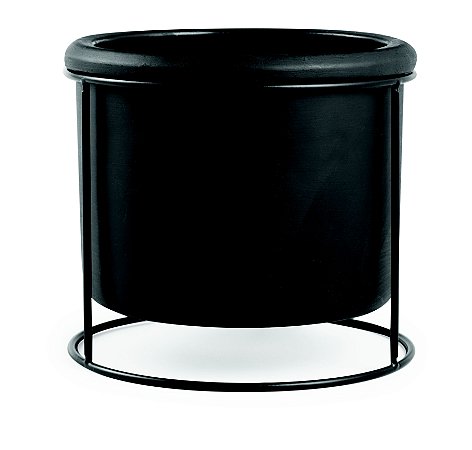 CACHEPOT EM CIMENTO COM SUPORTE EM METAL