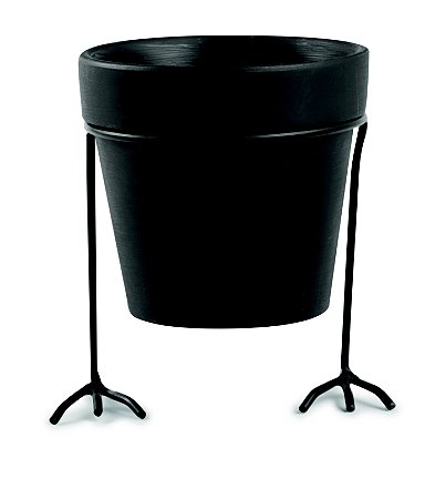 CACHEPOT EM CIMENTO COM SUPORTE EM METAL