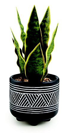 CACHEPOT EM CERAMICA COM PLANTA PERMANENTE