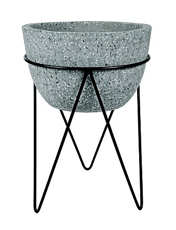 KIT CACHEPOT DE PISO EM CIM C SUP EM METAL - 2 PCS