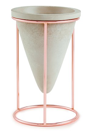 KIT CACHEPOT EM CIM COM SUPORT EM METAL - 2 PCS