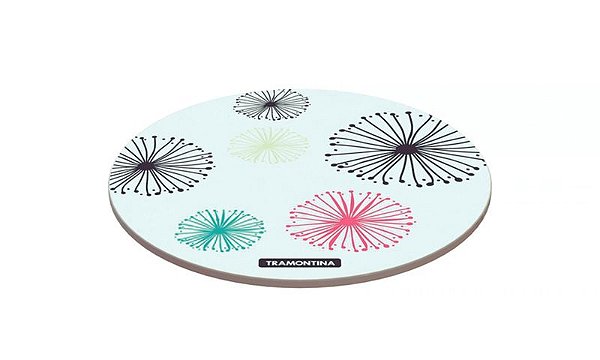 TABUA DE VIDRO REDONDA 25CM