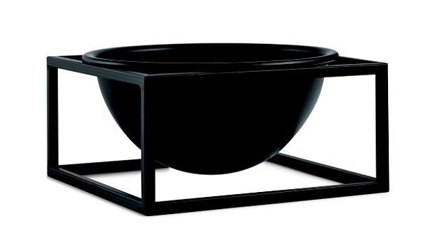KIT CACHEPOT PRETO EM METAL COM SUPORTE- 2 PCS