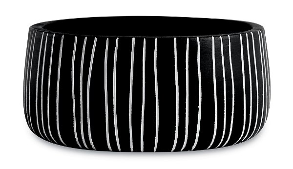 KIT CACHEPOT PRETO EM CIMENTO - 2 PCS