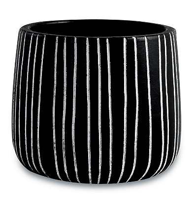 KIT CACHEPOT PRETO EM CIMENTO - 3 PCS