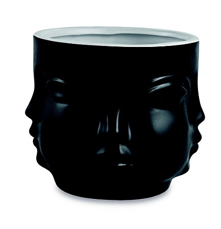 CACHEPOT PRETO EM CERAMICA