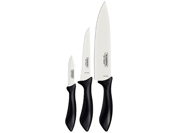 JOGO FACAS INOX 3PC AFFILATA PRE