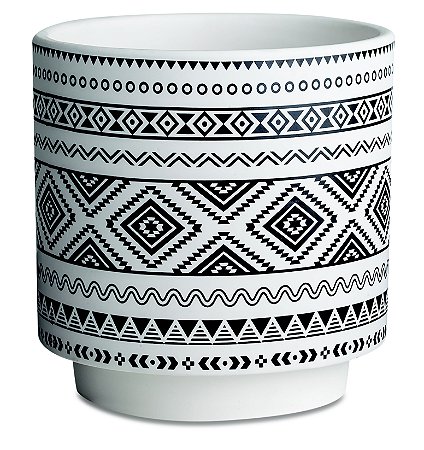 KIT CACHEPOT BRANCO EM CERAMICA - 2 PCS