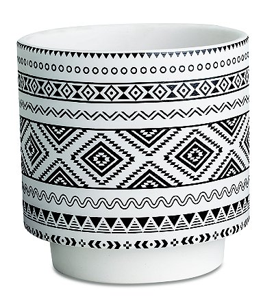KIT CACHEPOT BRANCO EM CERAMICA - 2 PCS