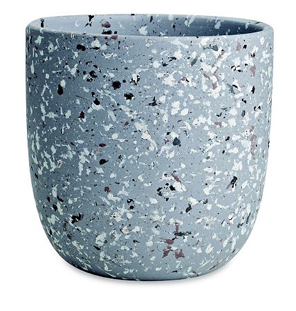 KIT CACHEPOT CINZA EM CERAMICA - 2 PCS