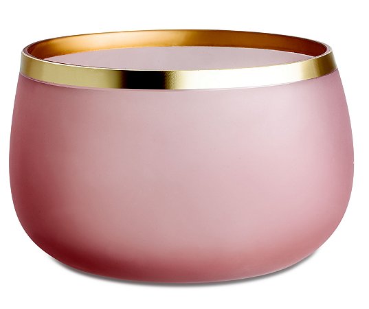 CACHEPOT ROSA EM VIDRO