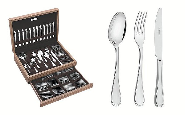 FAQUEIRO ACO INOX 130PCS C/ESTOJO
