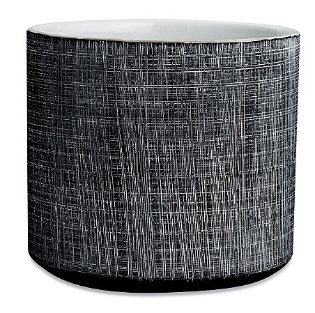 CACHEPOT PRETO EM CERAMICA