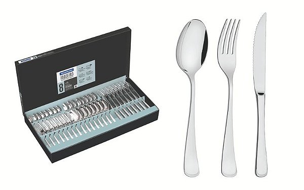 FAQUEIRO ACO INOX 48 PCS MONACO