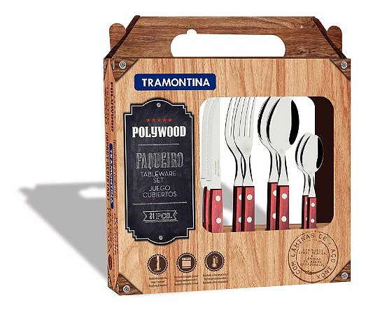FAQUEIRO INOX 24PC POLYWOOD VER
