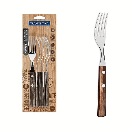 CONJ GARFO MESA INOX 6PC POLYWO CAS