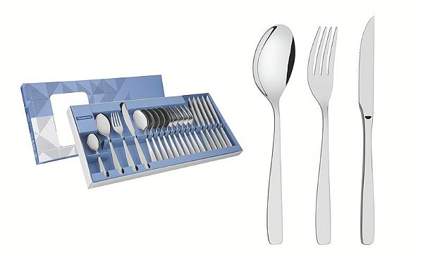FAQUEIRO ACO INOX 24PCS COSMOS