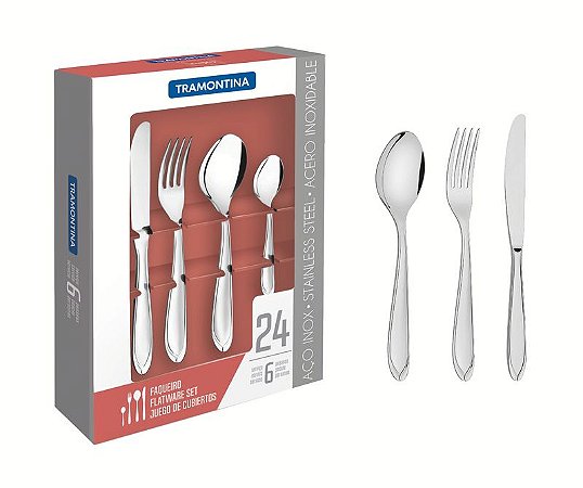 FAQUEIRO ACO INOX 24PCS LAGUNA