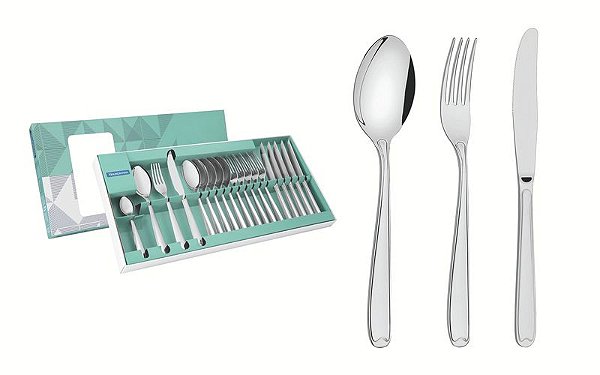 FAQUEIRO ACO INOX 24PCS COPACABANA
