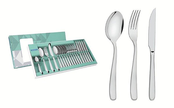 FAQUEIRO ACO INOX 24PCS MARESIAS
