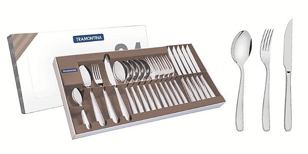 FAQUEIRO ACO INOX 24PCS MARESIAS