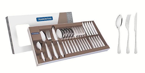 FAQUEIRO ACO INOX 24PCS HAVANA
