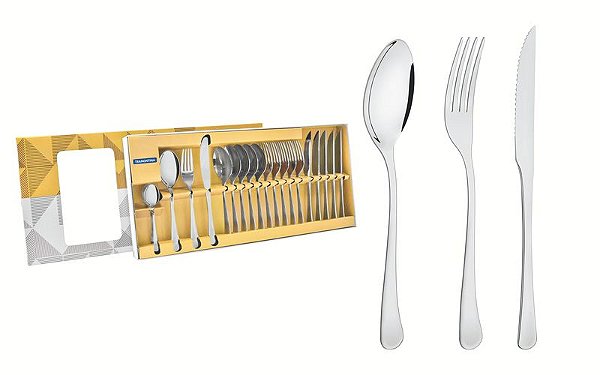 FAQUEIRO ACO INOX 24PCS HAVANA
