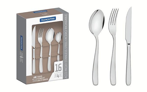 FAQUEIRO ACO INOX 16PCS MARESIAS