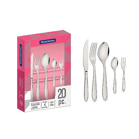 FAQUEIRO ACO INOX 20PCS LAGUNA