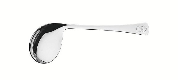 COLHER CURVADA ACO INOX P/CRIANCA