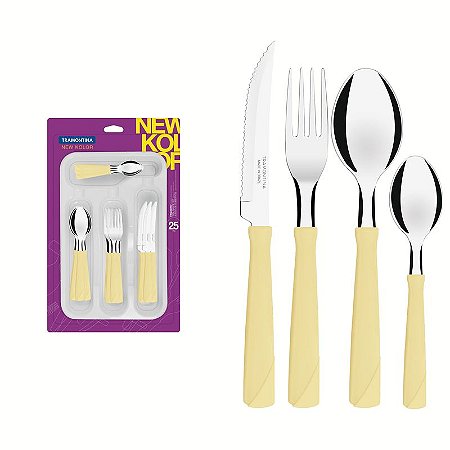 FAQUEIRO INOX 25PC NEW KOLOR CRE