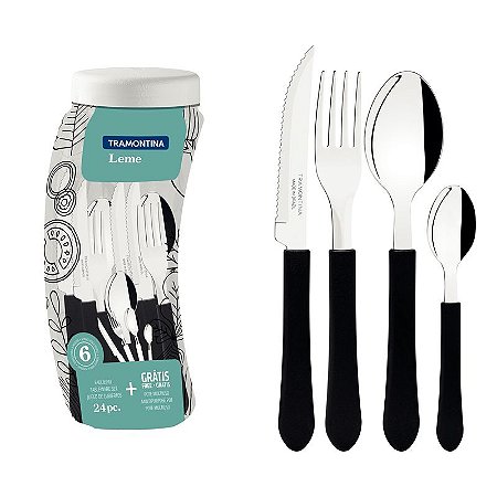 FAQUEIRO INOX 24PC LEME PRE