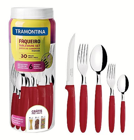 FAQUEIRO INOX 30PC IPANEMA VER