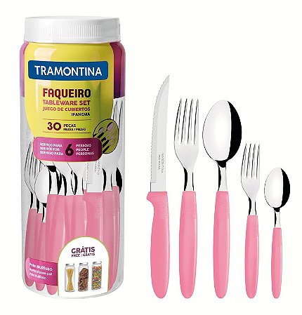 FAQUEIRO INOX 30PC IPANEMA ROS