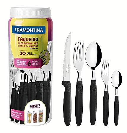 FAQUEIRO INOX 30PC IPANEMA PRE
