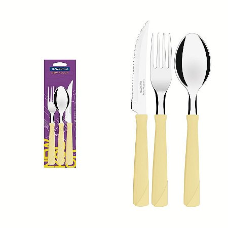 FAQUEIRO INOX 3PC NEW KOLOR CRE