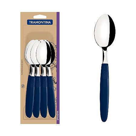 CONJ COLHER MESA INOX 12PC IPAN AZU