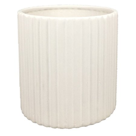 VASO DE CERAMICA BRANCO 12CM X 12CM X 12CM