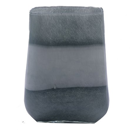 VASO DE VIDRO CINZA