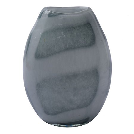 VASO DE VIDRO CINZA
