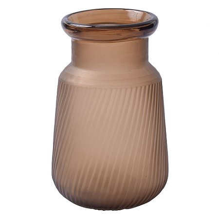 VASO DE VIDRO MARROM