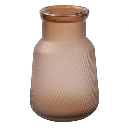 VASO DE VIDRO MARROM